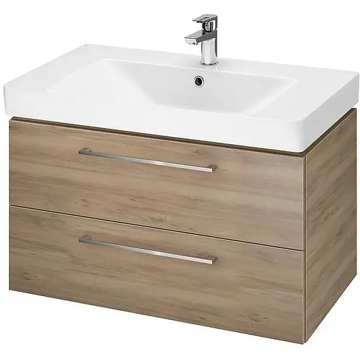 Тумба з умивальником Cersanit Lara Mille 80 горіх S801-362 - фото 1