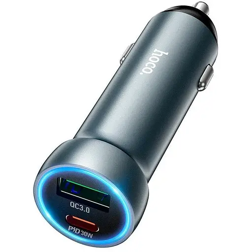 Автомобільний зарядний пристрій Hoco Z54A Prosperous 48W Dual Port PD30W + QC3.0