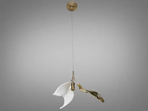 Креативная подвесная люстра из керамики, 1 лампа, золото - фото 3