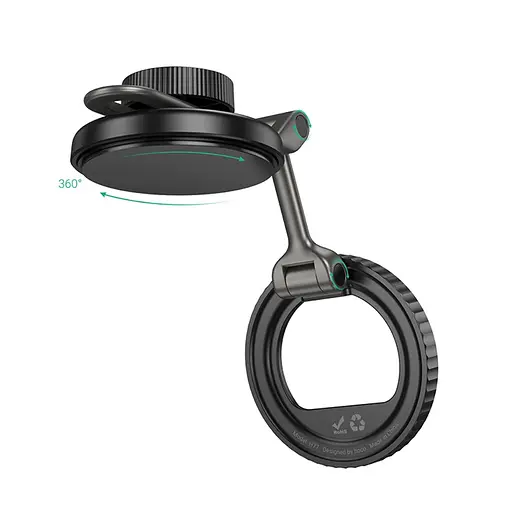 Автодержатель Hoco H77 магнитный черный metal grey - фото 5