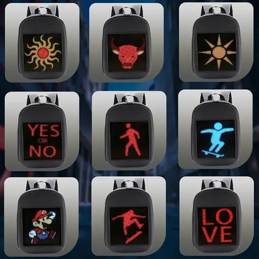 Рюкзак зі світлодіодним екраном 15.6' LED Bag Blue - фото 3