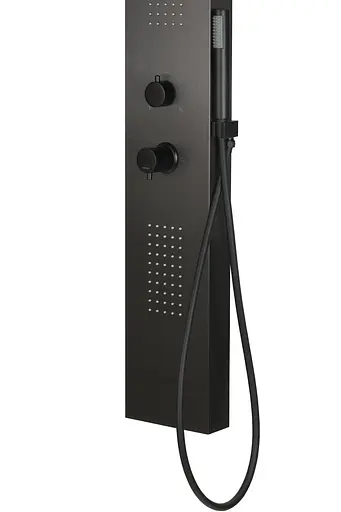 Душова панель Corsan Tugela black LED S029MBLLED, Чорний матовий - фото 4