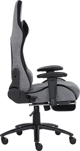 Геймерское кресло GT Racer серое с черным (X-2534-F Fabric Gray/Black Suede) - фото 4