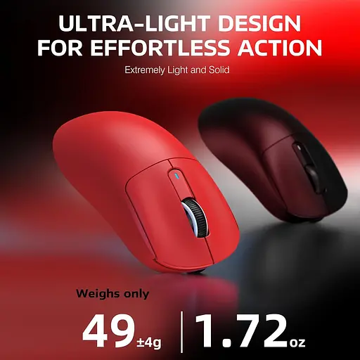 Мишка ігрова бездротова Attack Shark X3Pro PixArt PAW3395 8K и 4K 26000DPI Red - фото 4