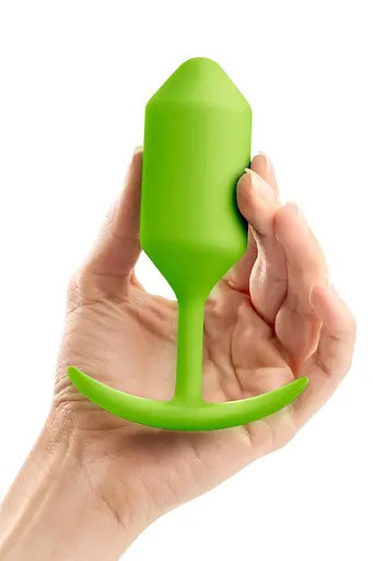Анальна пробка B-Vibe Snug Plug 3, 12.7 см (зелений) - фото 4