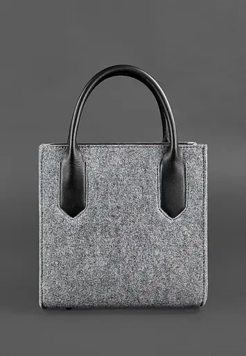 Женская фетровая сумка-кроссбоди Blackwood с кожаными черными вставками - фото 7