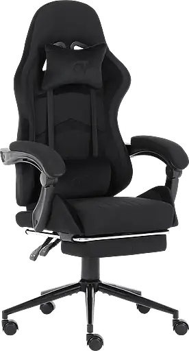 Геймерское кресло GT Racer черное (X-2324 Fabric Black Suede) - фото 2