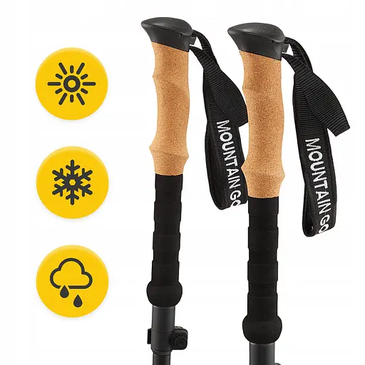 Трекинговые палки Mountain Goat Active 38-130 см Black (P-5905973404679) - фото 4