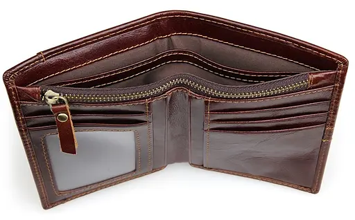 Мужской кожаный кошелек Vintage 9.5x12.5 см acs0015360 - фото 8