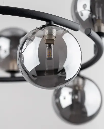 Подвесной светильник, люстра TK Lighting 6844 Anabelle G9 8x8W IP20 графитовый - фото 2