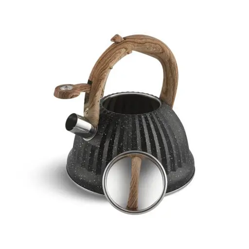 Чайник со свистком Edenberg EB-8810 с мраморным покрытием 3 л черный - фото 2