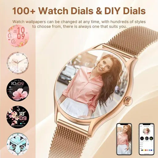 Жіночий розумний наручний годинник Smart Milano Gold Rubber 2 ремінці - фото 4