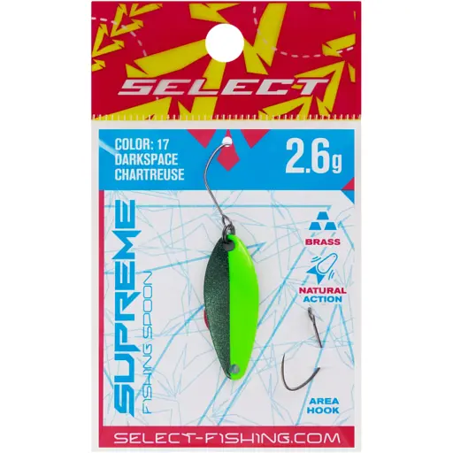 Блешня Select Supreme 2.6g 30mm #17 DarkSpace Chartreuse - фото 2