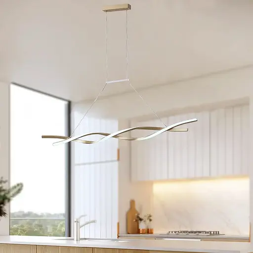 Светодиодная люстра Волна PJ802G (Золотистый) 80см - фото 5