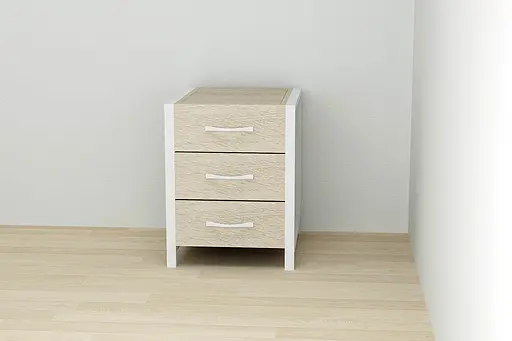 Тумба універсальна Ferrum-decor Вів'єн 3 50x41x40 білий ДСП Дуб Сонома 16мм (FRD-104193)