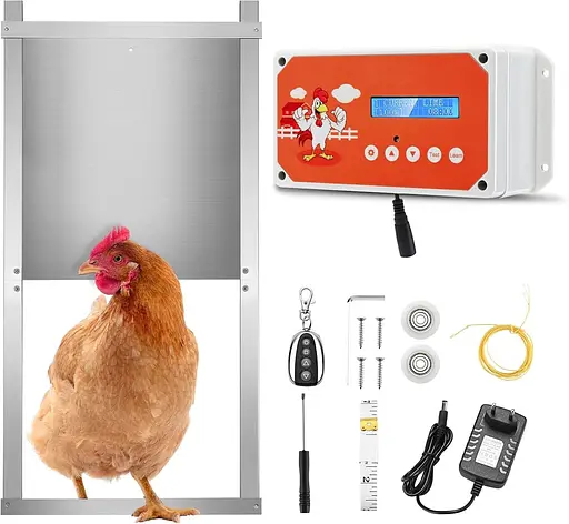 Автоматичні двері курника, водонепроникний відчинювач дверей курника MINENICE з дистанційним керуванням, автоматичні батарейні