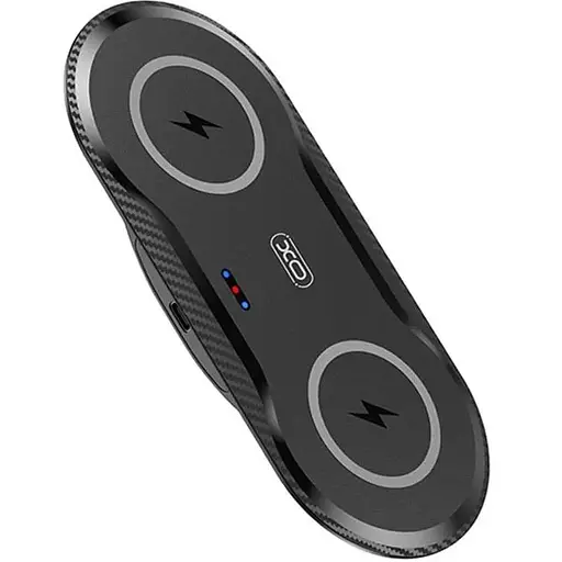 Бездротовий зарядний пристрій XO WX025 20 вт для 2 пристроїв wireless fast charger чорний - фото 1