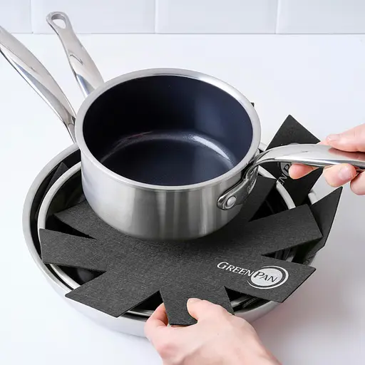 Захист для зберігання сковорідок GreenPan чорний 3 шт. (00000048696) - фото 6