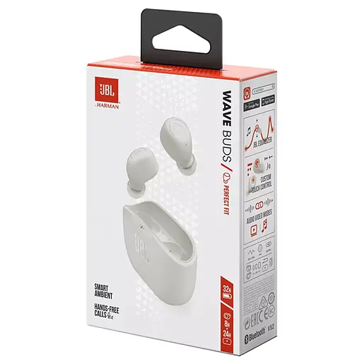 Навушники JBL Wave Buds TWS White (JBLWBUDSWHT) - фото 10