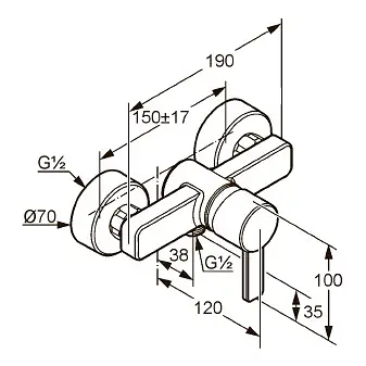 Смеситель для душа Kludi Zenta 388700575 - фото 2