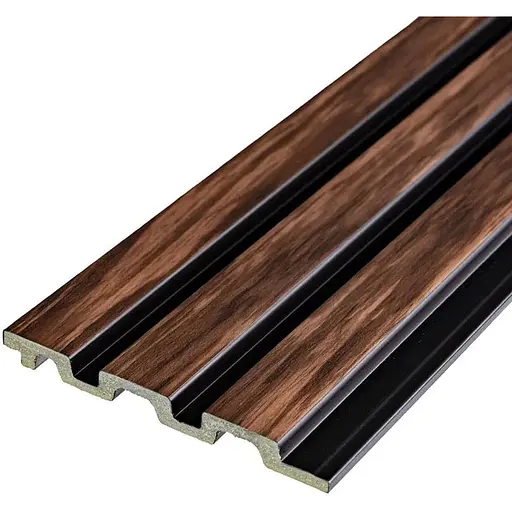 Рейка декоративна Wall Sticker PS 2900х120х12 мм Темний горіх SW-00001745