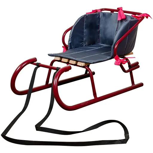 Матрац-сидіння для санок Snower, сірий з рожевим - фото 2