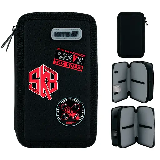 Пенал без наповнення Kite Break the Rules (K26-623-4) 2 відділення - фото 3