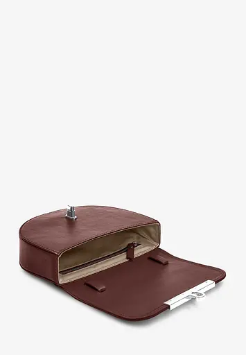 Жіноча шкіряна сумка поясна-кроссбоді Bridget бордова - фото 8