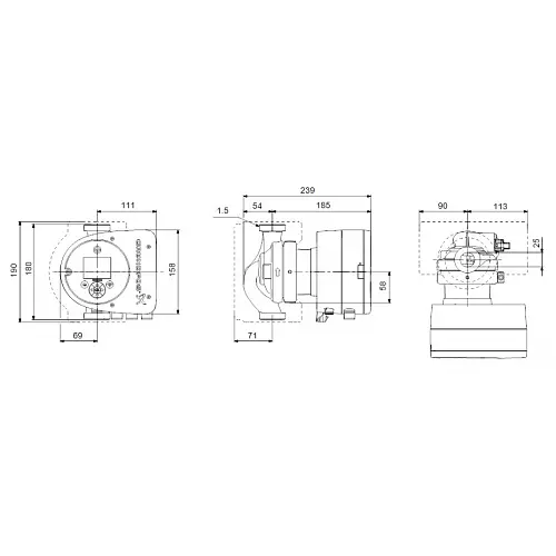 Циркуляционный насос Grundfos Magna3 32-80 180 (97924256) - фото 2