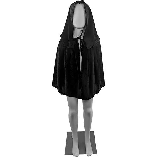 Плащ Черный бархат короткий - фото 5