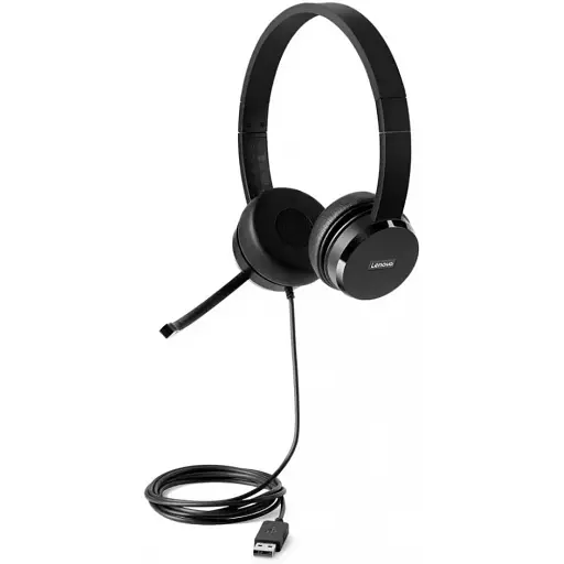 Навушники з мікрофоном Lenovo 100 Stereo USB Headset Black (4XD0X88524) - фото 4