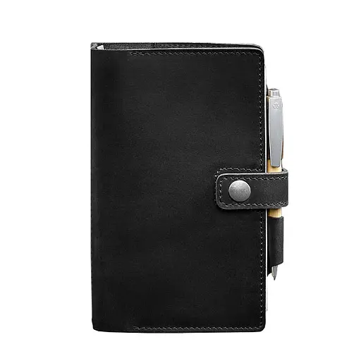 Шкіряний блокнот (Софт-бук) 4.0 чорний Crazy Horse - фото 7