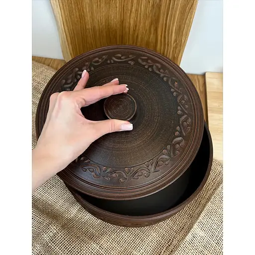 Супник 2.5 літра керамічний (глиняний) різьблений Декор - фото 8