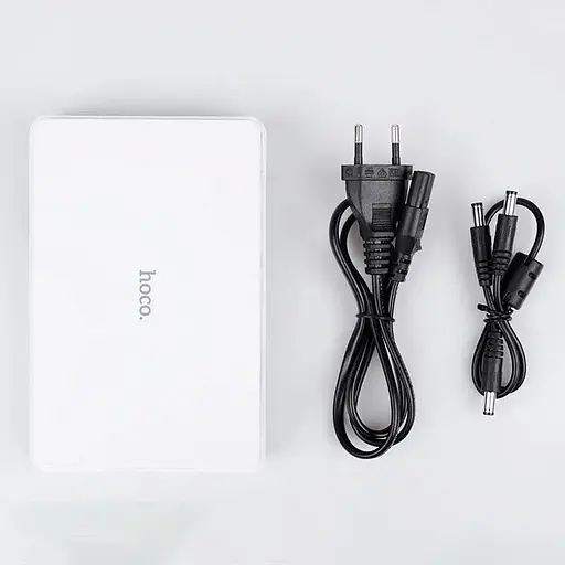 Джерело безперебійного живлення Hoco DB25 Plus Smart Mini UPS для роутерів 5V/9V/12V 10000 mAh White - фото 6