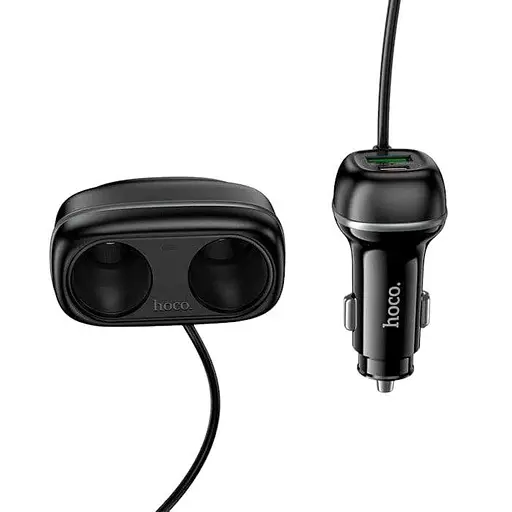 Автомобільний зарядний пристрій Hoco Z59 Rank 48W Dual Port PD30W + QC3.0 для двох роз’ємів прикурювача - фото 5