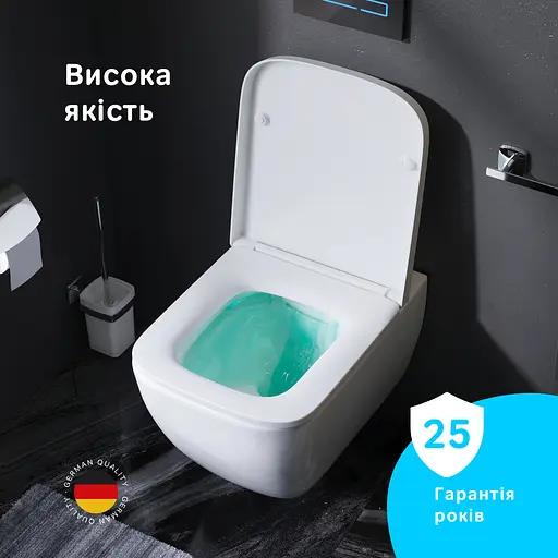 Унитаз подвесной FlashClean Am.Pm Spirit 2.0 с сиденьем микролифт Square белый C701701SC, Белый - фото 3