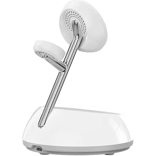 Бездротовий зарядний пристрій Wiwu 3in1 Aurora Qi2 with MagSafe White (Wi-W036) [136236] - фото 2
