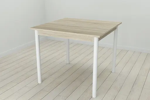 Кухонний стіл Ferrum-decor Агата 75x90x90 Білий ДСП Сонома 16мм (FRD-106258)