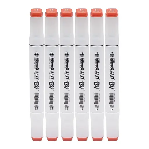 Скетч-маркер двусторонний Bavi №14, на спиртовой основе, 10 шт.