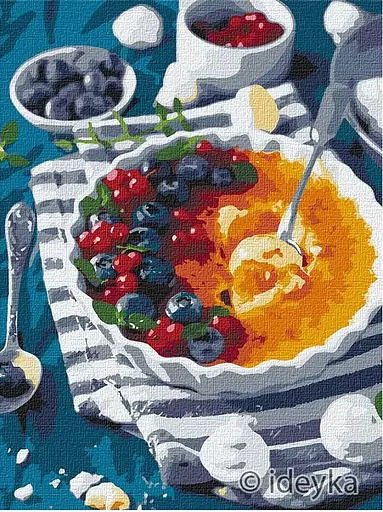 Набір для розпису по номерах Чорничне крем-брюле, 30x40 см