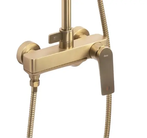 Душова система Rea Avalon brushed gold з виливом REA-P2400, Золотий - фото 2