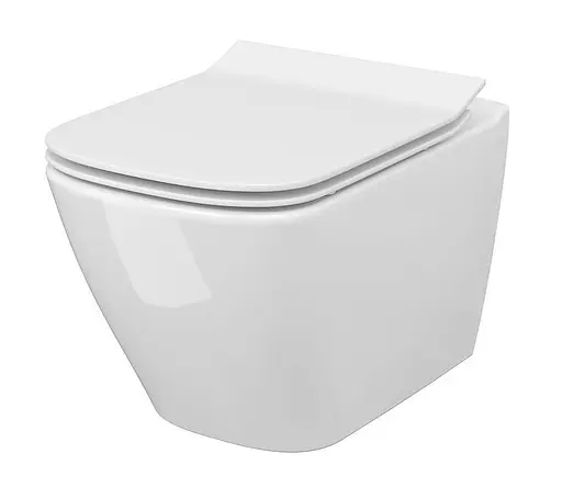 Унітаз підвісний CET B220 Cersanit City Square CleanOn з дюропластовим Slim сидінням SoftClose+QuickRelease 30412 - фото 1