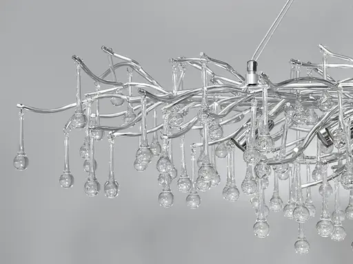 Вишукана новинка, кришталева люстра витягнутої форми Батавські слізки - фото 3
