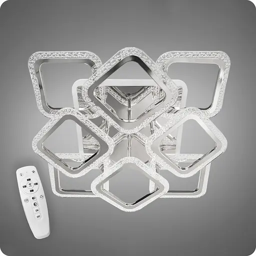 Люстра светодиодная 517 Dlight 3color с пультом 90Вт Хром (01853) - фото 1