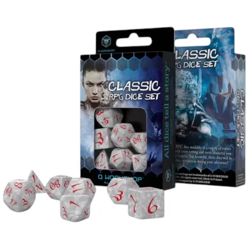 Набор кубиков Classic RPG Pearl & red Dice Set , 7 шт. (SCLE86)