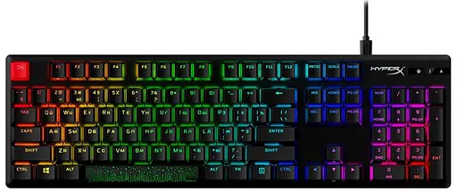 Клавіатура HyperX Alloy Origins Red RGB PBT ENG/RU Black (639N3AA) - фото 4