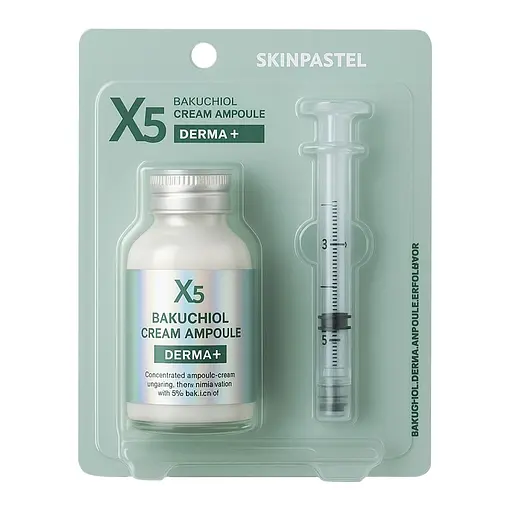 Крем-ампула для обличчя Skinpastel X5 Derma Face Cream Bakuchiol Ampoule з бакучіолом ампульний 35 мл - фото 1