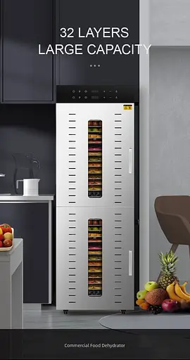 Дегідратор сушарка комерційний Food Dehydrator SS - 32H для овочів фруктів м'яса грибів 32 лотки 3000Вт - фото 3