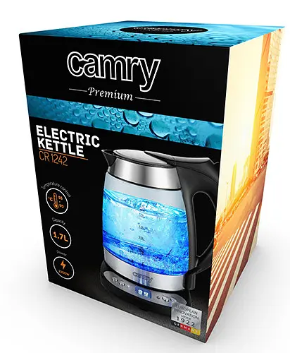 Стеклянный чайник 1,7 л Camry CR 1242 с регулировкой температуры - фото 7