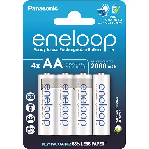 Аккумулятор Panasonic AA Eneloop 2000mAh NI-MH * 4 (BK-3MCDE/4CP)